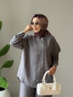 İncecik Tensel İkili Takım- Grı - Görsel 2