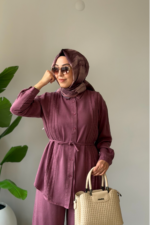 Tensel İkili Takım - Mürdüm - Görsel 2