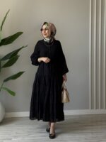 Tesa Tül Elbise _ Siyah