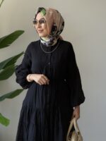 Tesa Tül Elbise _ Siyah - Görsel 2