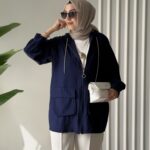 Çisem Fermuarlı kap - Lacivert