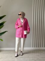 Çisem Fermuarlı Kap Modelimiz- Pembe - Görsel 2