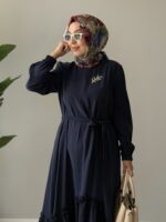 Sahra Elbise 🫠- Lacivert - Görsel 2